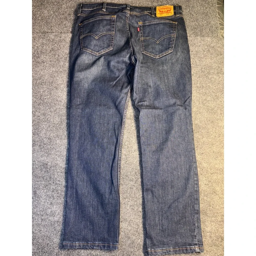 Levi's 511 Jeans Men's 40x30 Blue‎ Denim Medium Wash Red Tab Boho Straight Leg